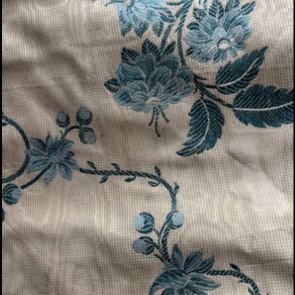 Floral Embroidered fabric material